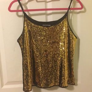 Gold sequin top